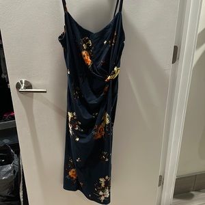 Navy dress with flower print